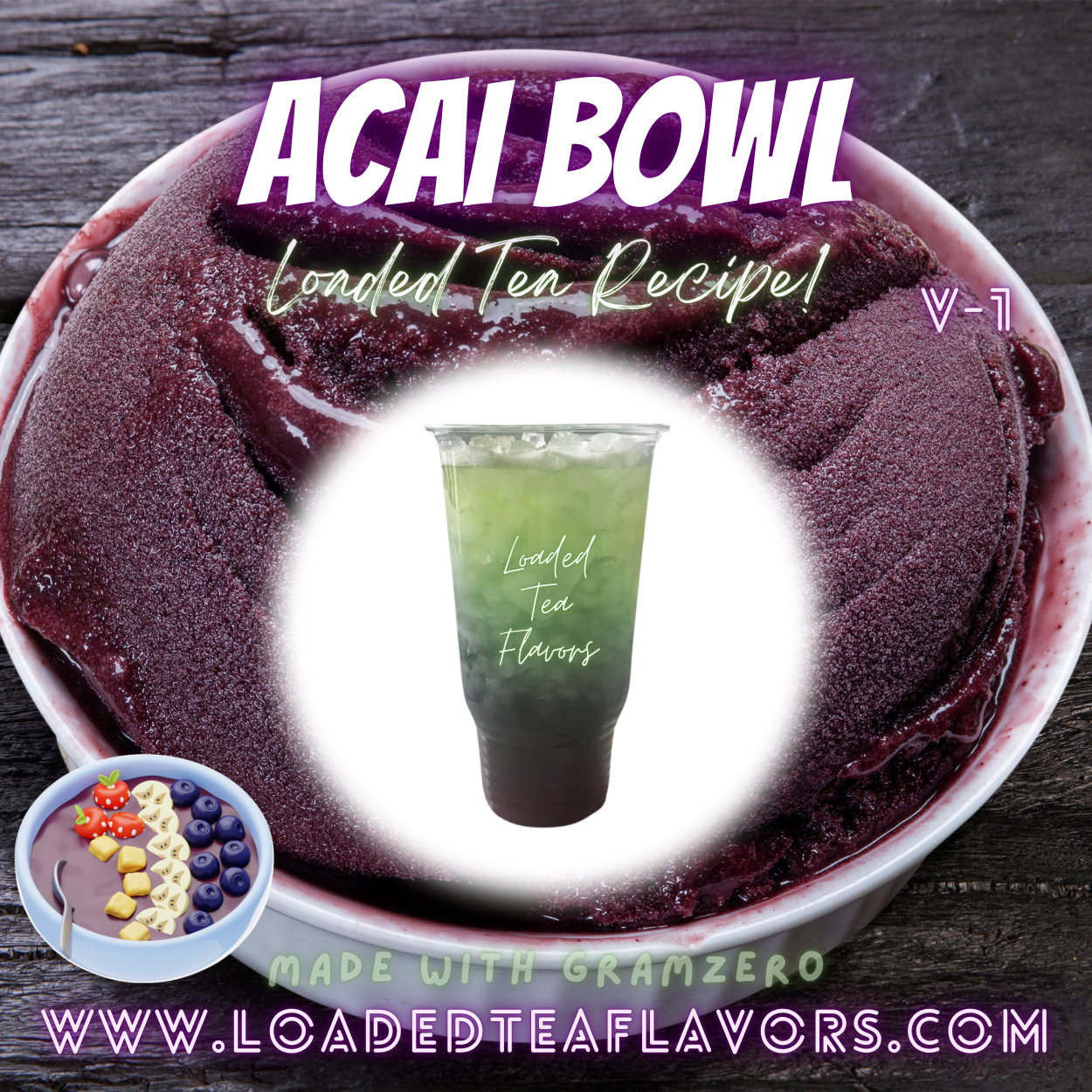 Acai Bowl Herbalife Loaded Tea Recipes for Making Loaded Teas at Home Energy Tea DIY