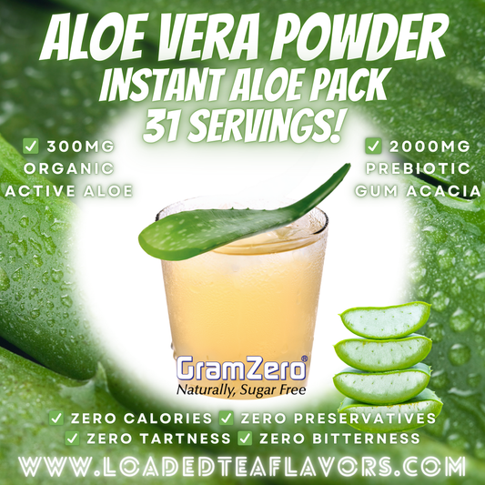 Organic Aloe Vera Powder for Loaded Teas Aloe Shots Consumption
