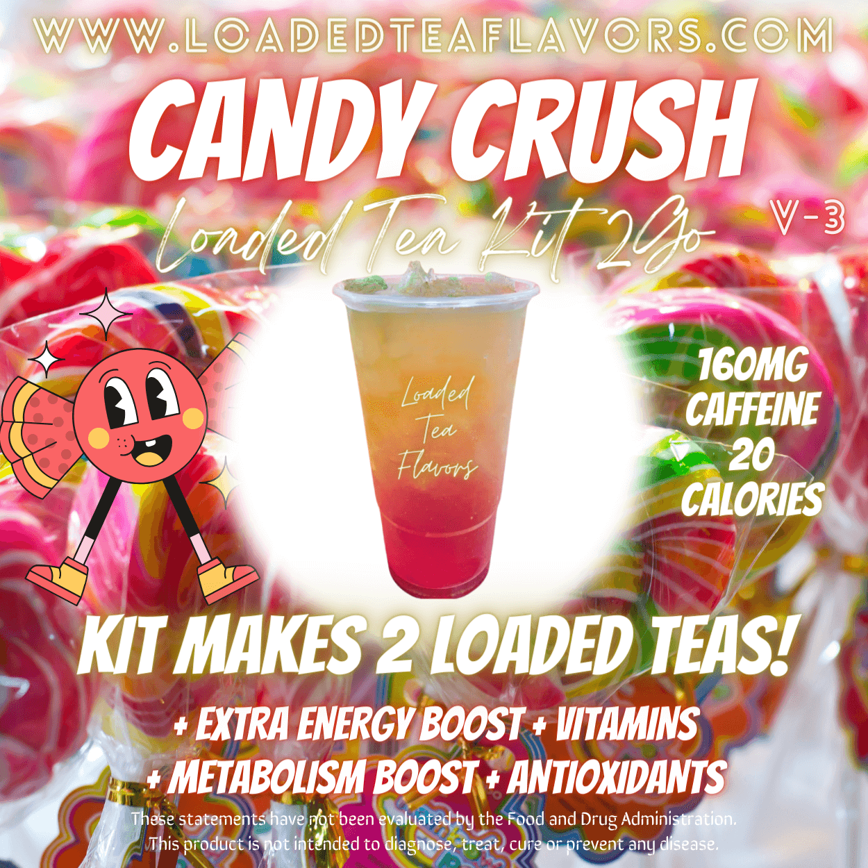 Candy Crush Herbalife Loaded Tea Kit Energy Drink Make Loaded Teas At Home