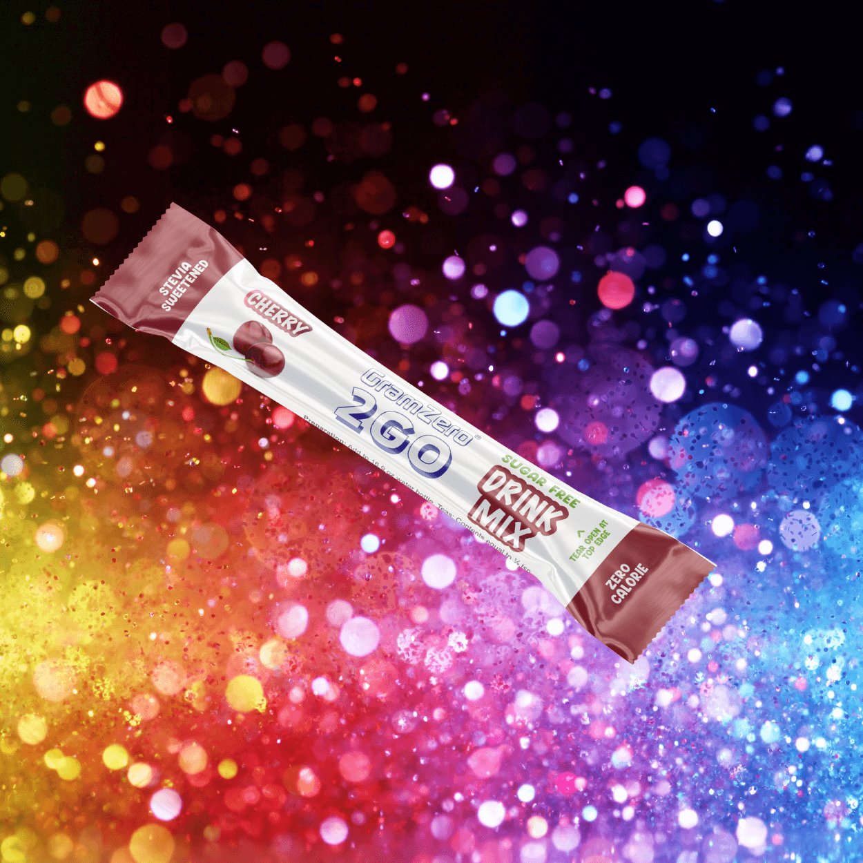 Cherry Stevia Water Flavor Packets Without Artificial Sweeteners Sugar Free Drink Mix Sticks for Loaded Tea Kits