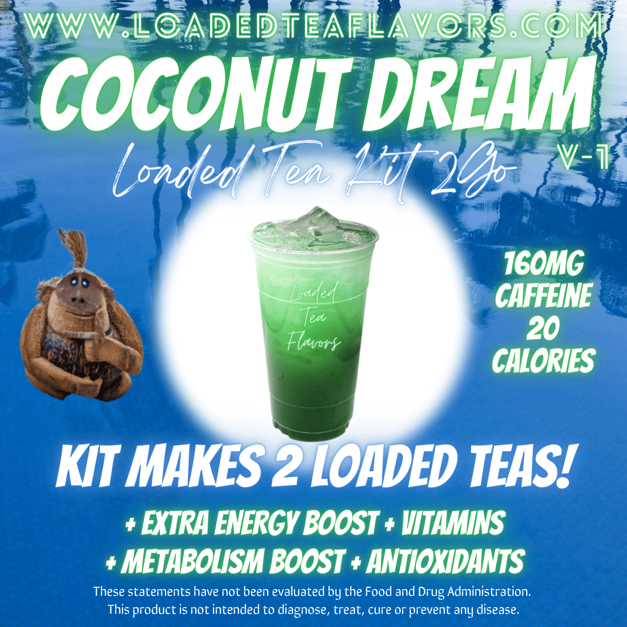 Coconut Dream Herbalife Loaded Tea Kit Energy Drink Make Loaded Teas At Home