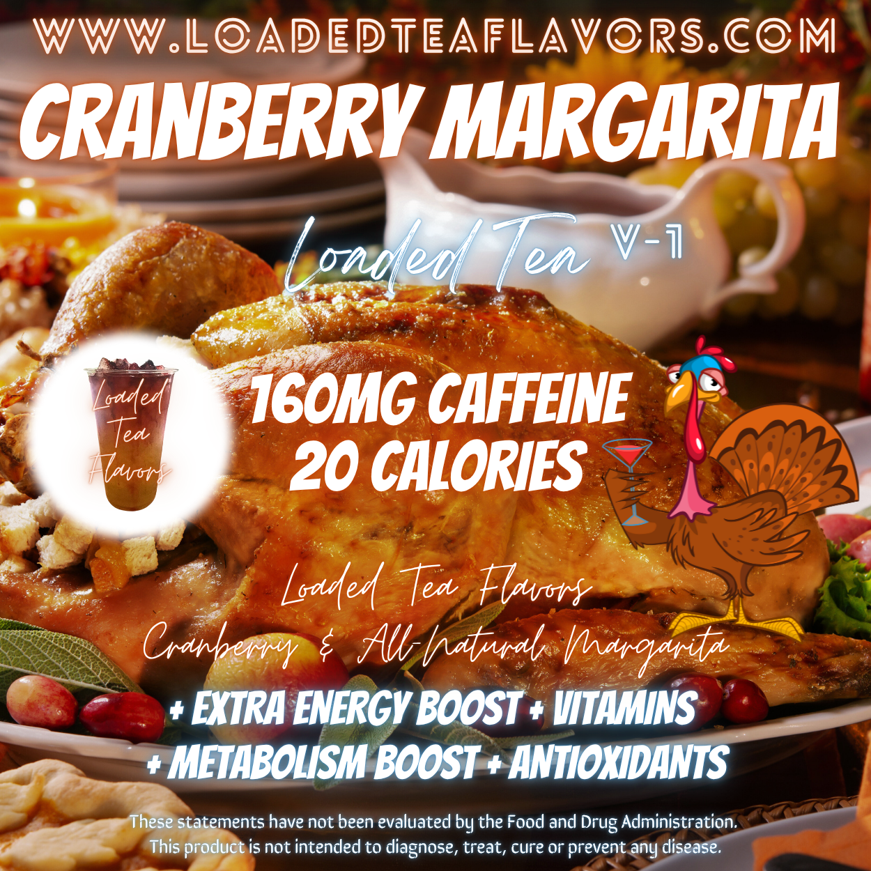 Cranberry Margarita ️🦃🍹 DIY Loaded Tea Recipe