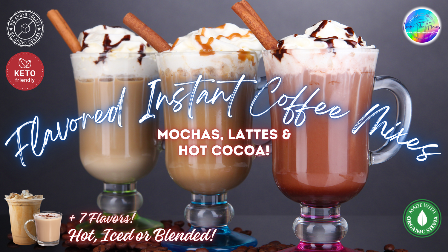 Best instant cappuccino mix powder chai tea latte stevia hot chocolate made with cocoa no artificial sweeteners keto friendly quality powdered specialty coffee drink