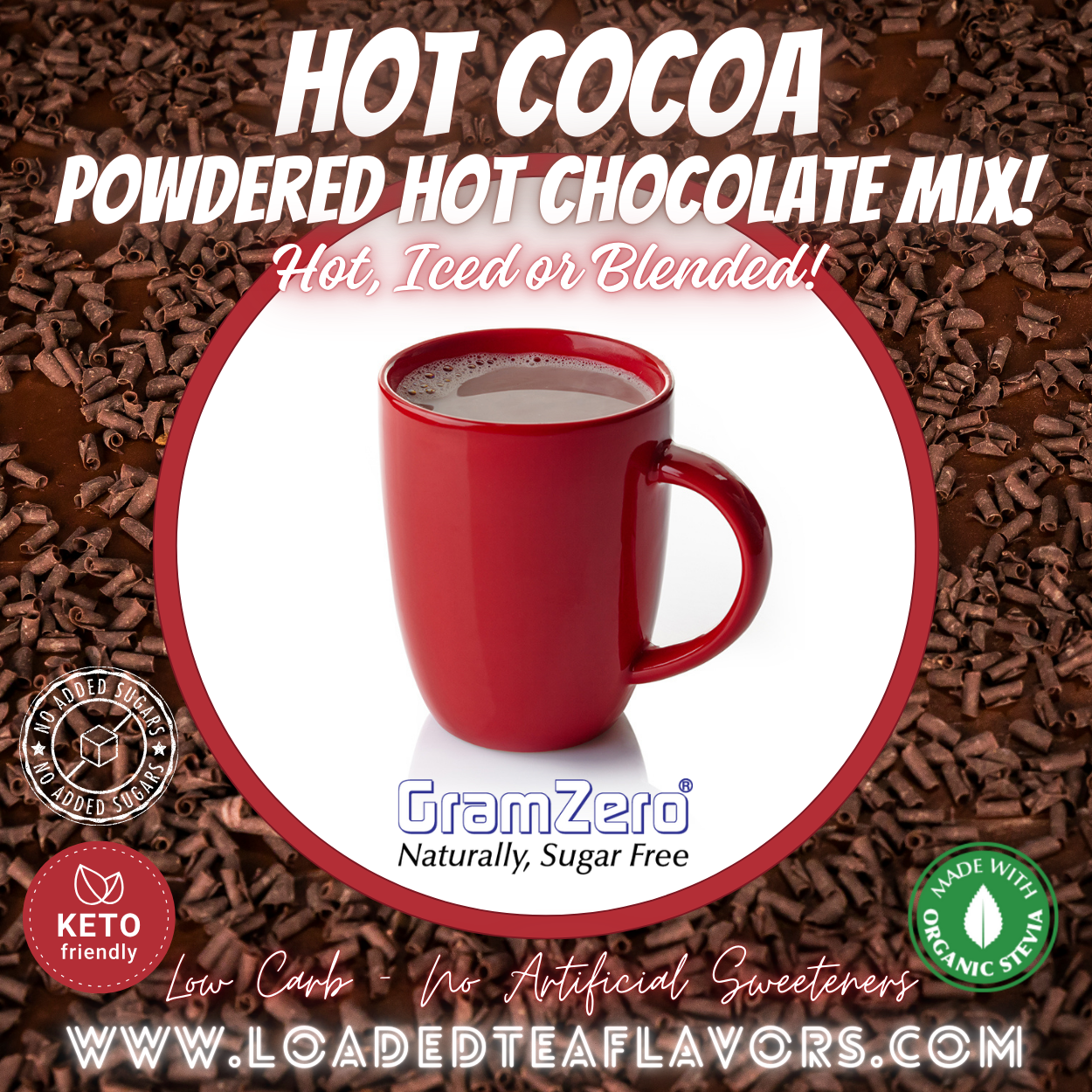 HOT COCOA Mix ☕ Instant No Sugar Added Hot Chocolate Mix – Loaded HOT COCOA Mix ☕ Instant No Sugar Added Hot Chocolate Mix – Loaded