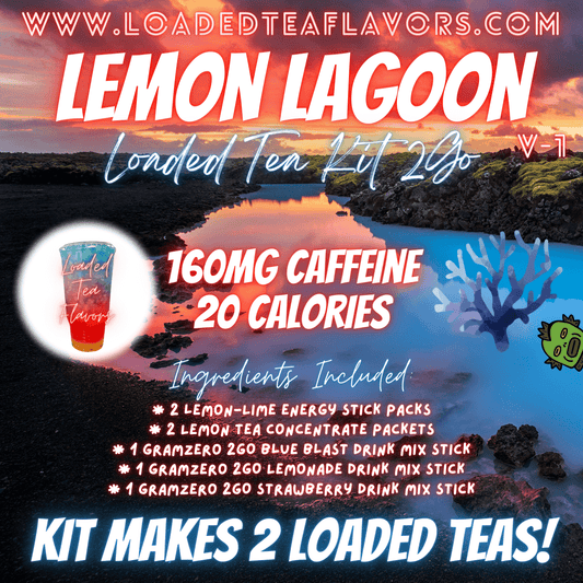 Lemon Lagoon Ingredients to Make Loaded Teas at Home DIY Loaded Tea Kit