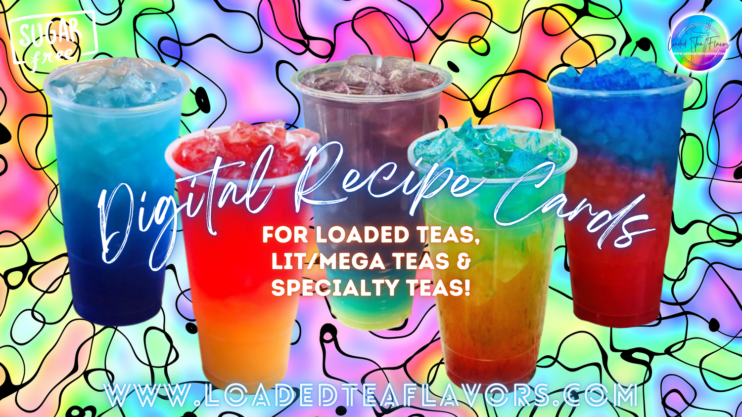 Loaded Tea Recipe Card Downloads for DIY at Home Lit, Mega, Vitamin and Specialty Teas!