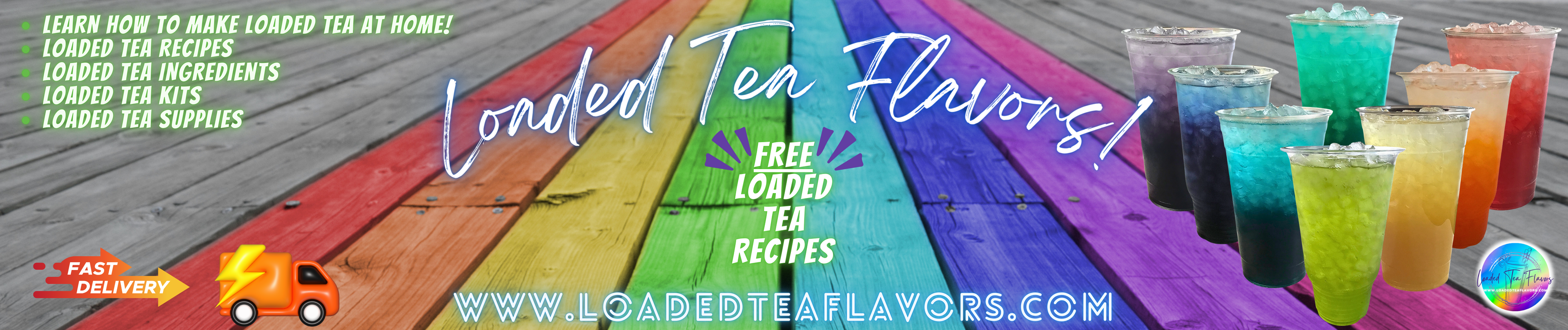 Loaded Tea Flavors Recipes, Ingredients, Kits, Supplies, To-Go Pack Energy Tea Drinks. Learn How To Make Loaded Tea At Home