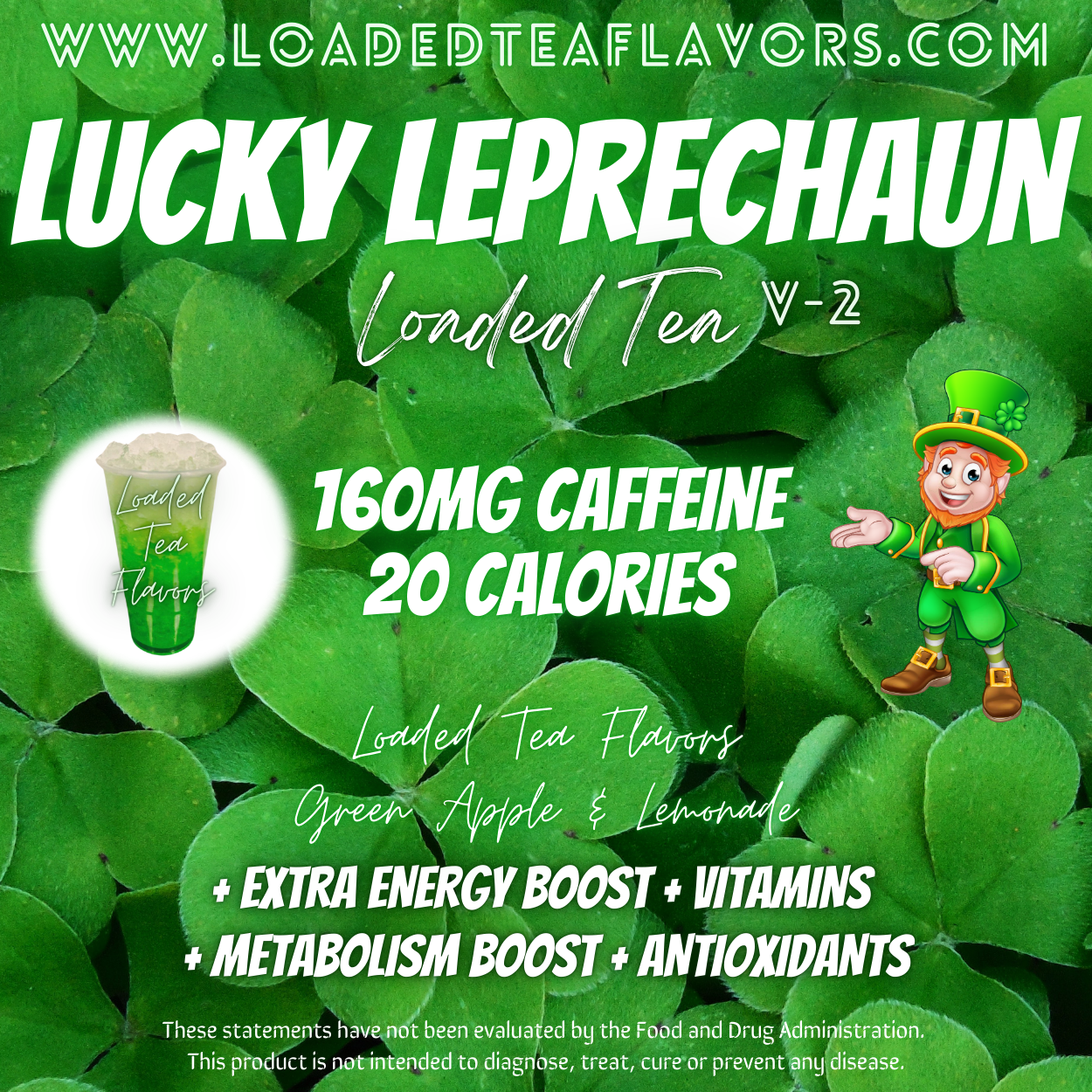 Lucky Leprechaun V2 Herbalife Loaded Tea Recipe to Make DIY Loaded Teas at Home Vitamin Lit Mega Tea Energy Drink