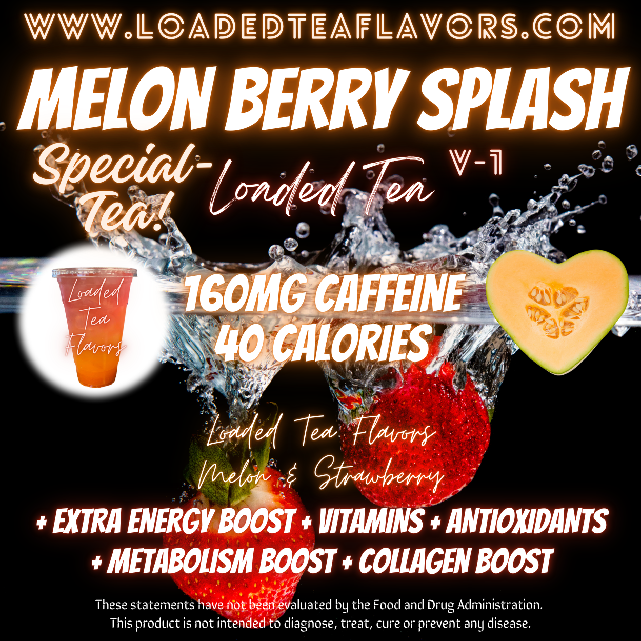 Melon Berry Splash Herbalife Loaded Tea Recipe to Make DIY Loaded Teas at Home Vitamin Lit Mega Tea Energy Drink