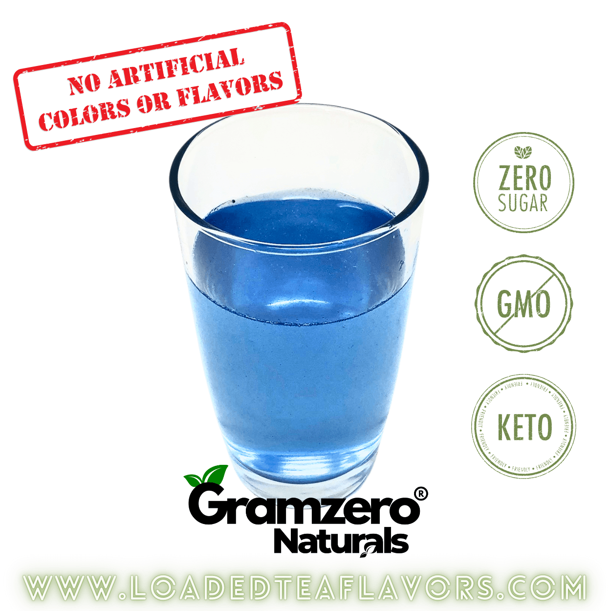 Blue Blast GramZero All Natural Sugar Free Drink Mix Keto Friendly Non-GMO No Artificial Colors or Flavors