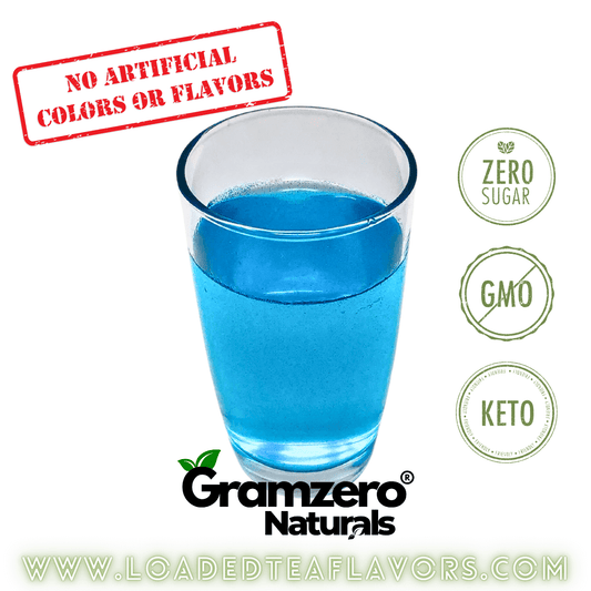 Blue Raspberry GramZero All Natural Sugar Free Drink Mix Keto Friendly Non-GMO No Artificial Colors or Flavors