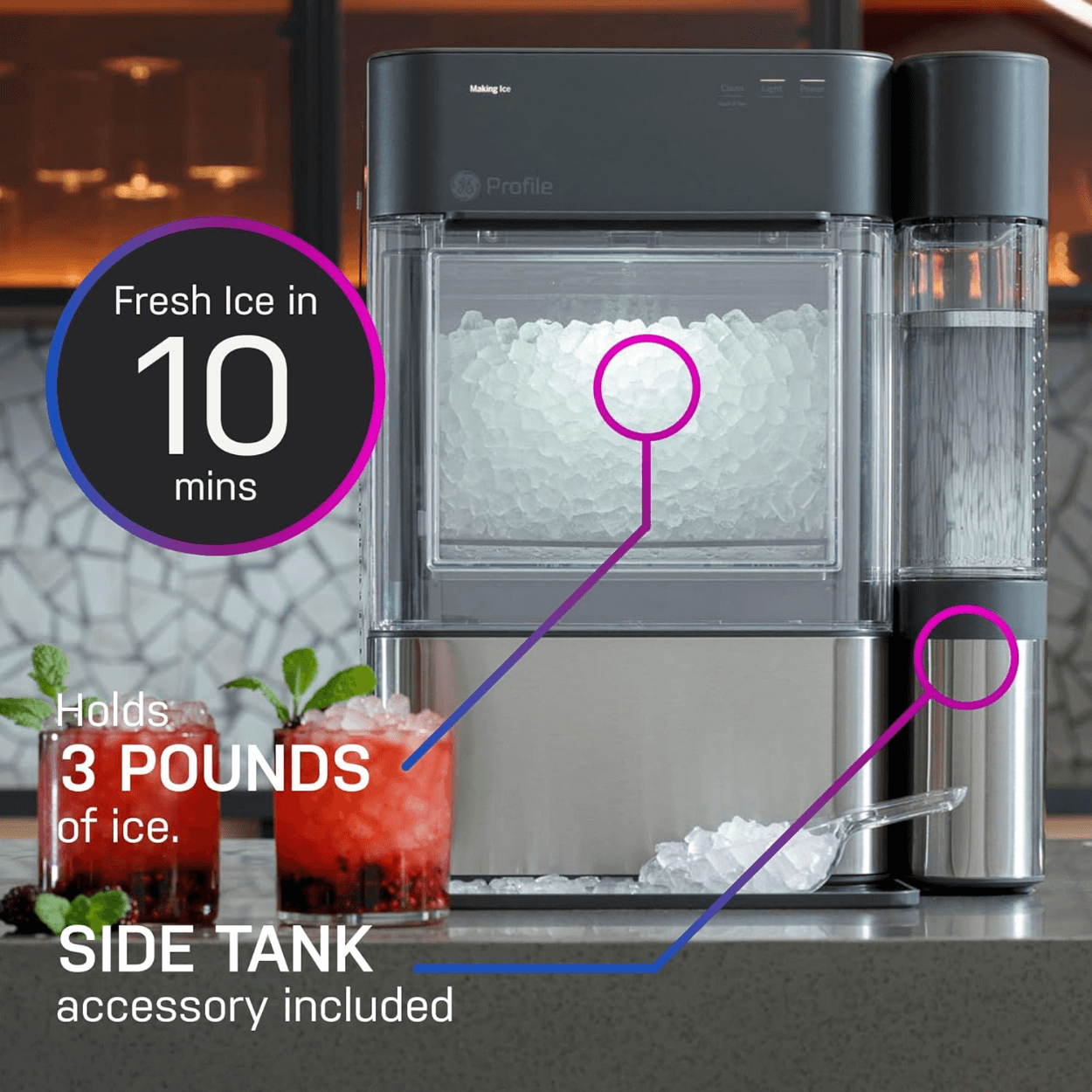 Home Nugget Ice Maker For Making Loaded Teas at Home DIY Recipes and Supplies - Sonic Style Ice