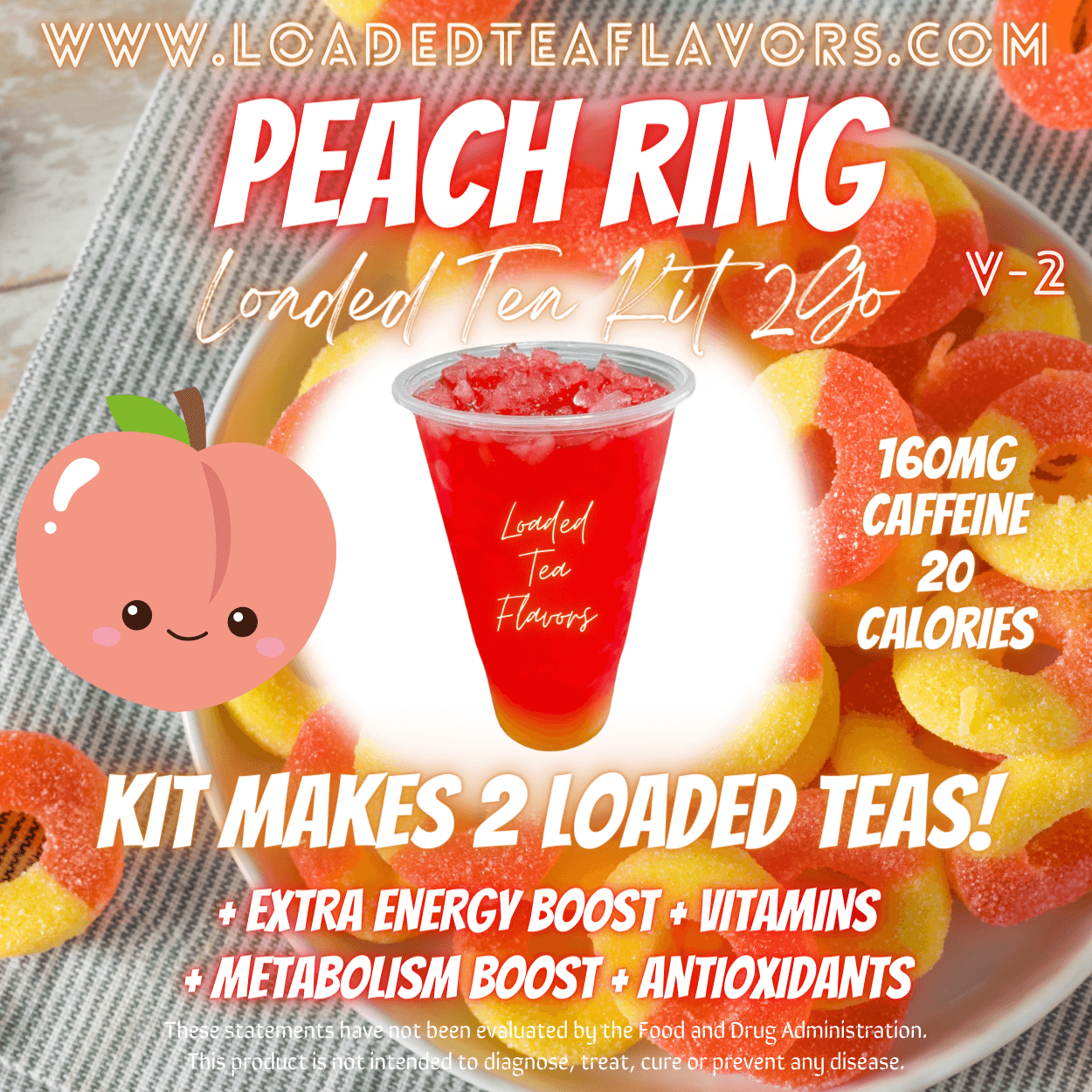 Peach Ring Herbalife Loaded Tea Kit Energy Drink Make Loaded Teas At Home