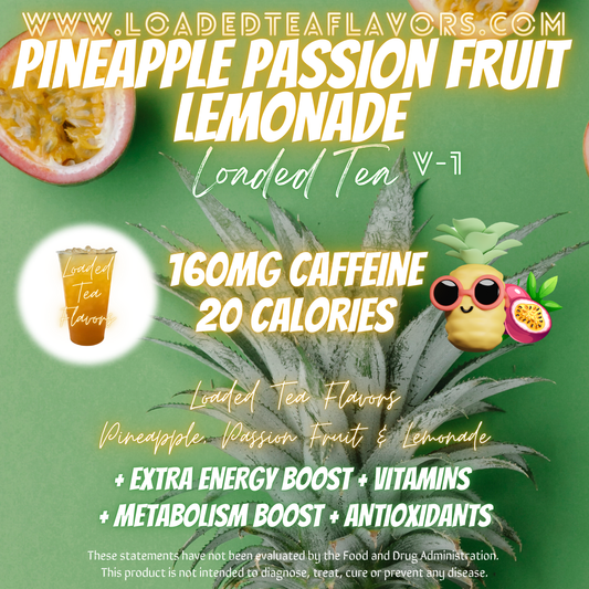 Pineapple Passion Fruit Lemonade Herbalife Loaded Tea Recipe to Make DIY Loaded Teas at Home Vitamin Lit Mega Tea Energy Drink
