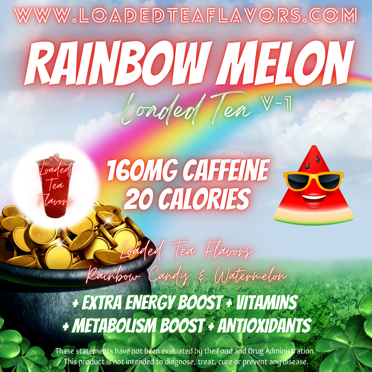 Rainbow Melon 🌈 DIY Loaded Tea Recipe