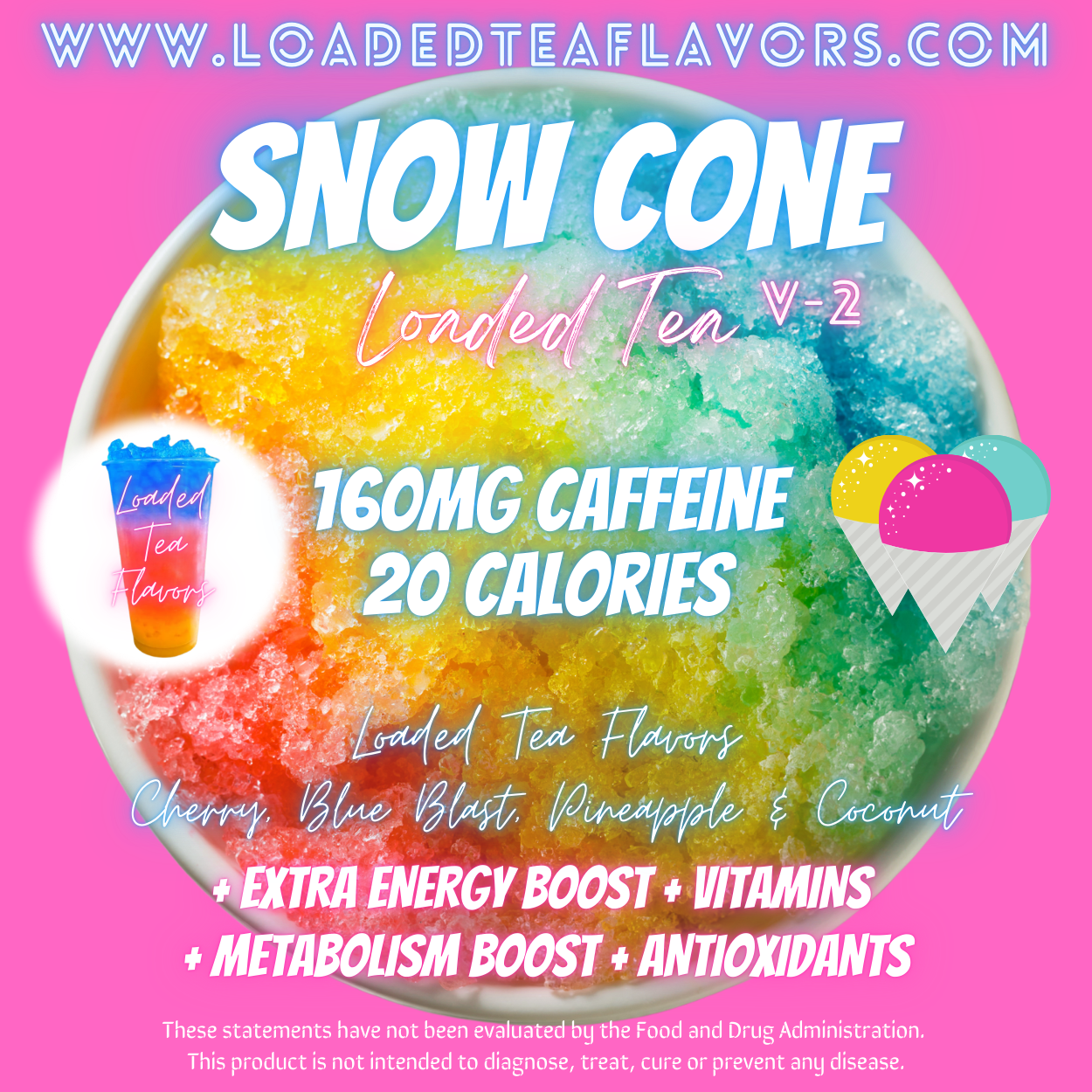 Snow Cone V2 Herbalife Loaded Tea Recipe to Make DIY Loaded Teas at Home Vitamin Lit Mega Tea Energy Drink