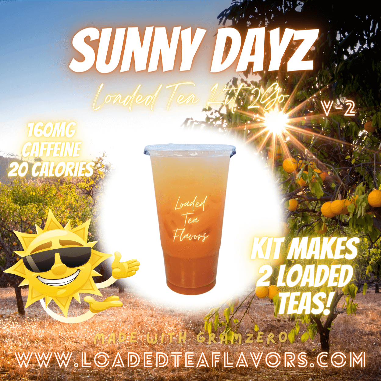 Sunny Dayz Loaded Tea Kit Make Loaded Teas At Home To Go Energy Drink