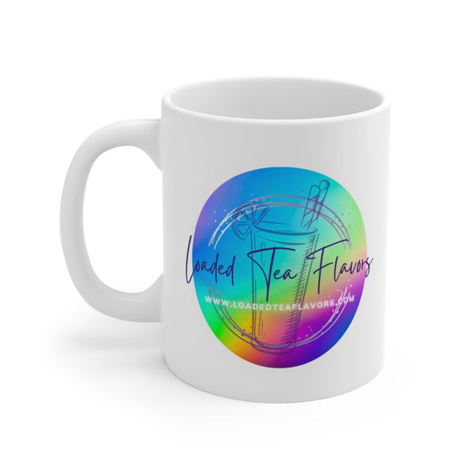 Loaded Tea Flavors Signature White Ceramic Mug 11oz