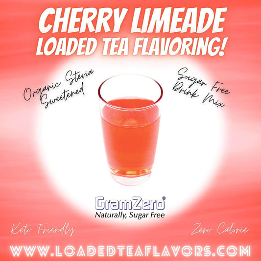 Cherry Limeade Loaded Tea Flavoring Sugar Free Drink Mix Without Aspartame or Artificial Sweeteners GramZero Beverage Mixes