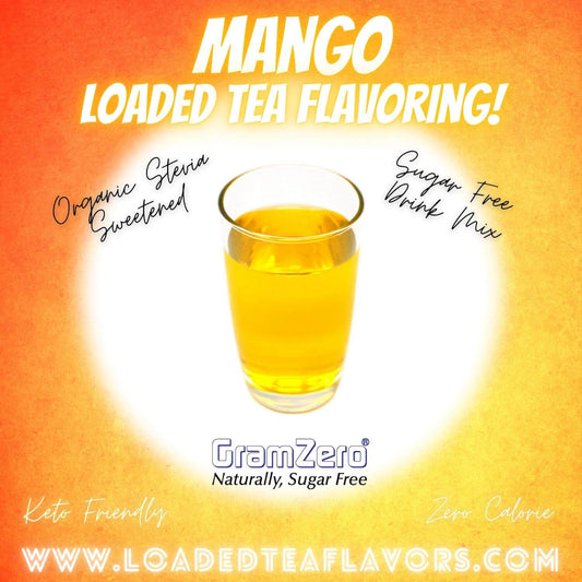 Mango Loaded Tea Flavoring Sugar Free Drink Mix Without Aspartame or Artificial Sweeteners GramZero Beverage Mixes