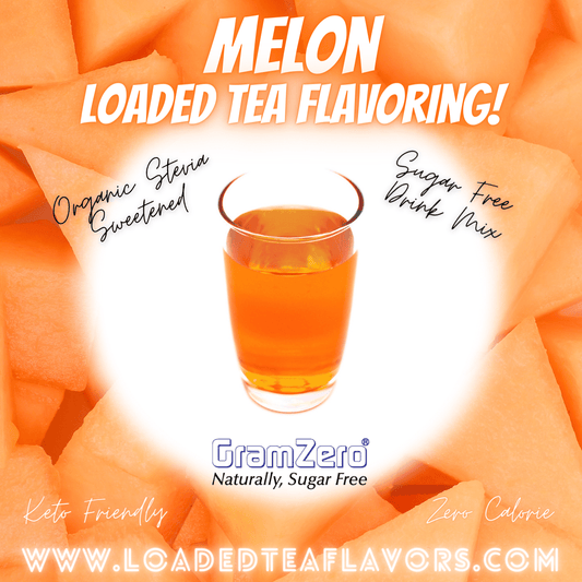 Melon Loaded Tea Flavoring Sugar Free Drink Mix Without Aspartame or Artificial Sweeteners GramZero Beverage Mixes