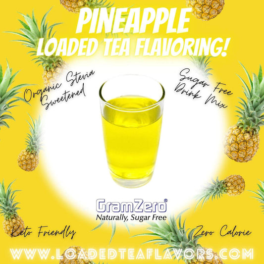 Pineapple Loaded Tea Flavoring Sugar Free Drink Mix Without Aspartame or Artificial Sweeteners GramZero Beverage Mixes