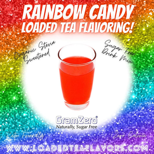 Rainbow Candy Loaded Tea Flavoring Sugar Free Drink Mix Without Aspartame or Artificial Sweeteners GramZero Beverage Mixes