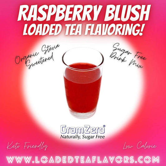 Raspberry Blush Loaded Tea Flavoring Sugar Free Drink Mix Without Aspartame or Artificial Sweeteners GramZero Beverage Mixes