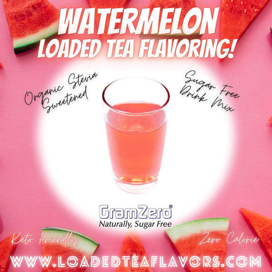 Watermelon Loaded Tea Flavoring Sugar Free Drink Mix Without Aspartame or Artificial Sweeteners GramZero Beverage Mixes