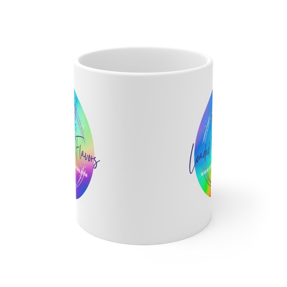Loaded Tea Flavors Signature White Ceramic Mug 11oz