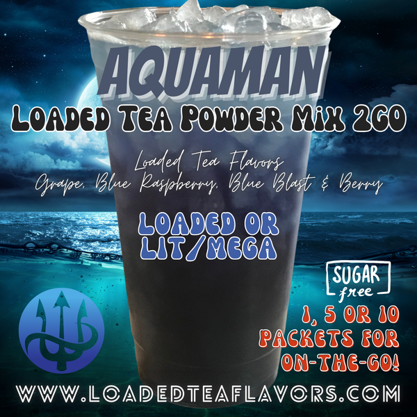 Aquaman Tea Energy Drink 🥤 Loaded Tea Mix 2GO Packets