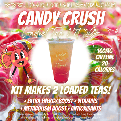 Candy Crush Flavored 🤳 Loaded Tea Kit 2GO ~ Makes 2-32oz Teas