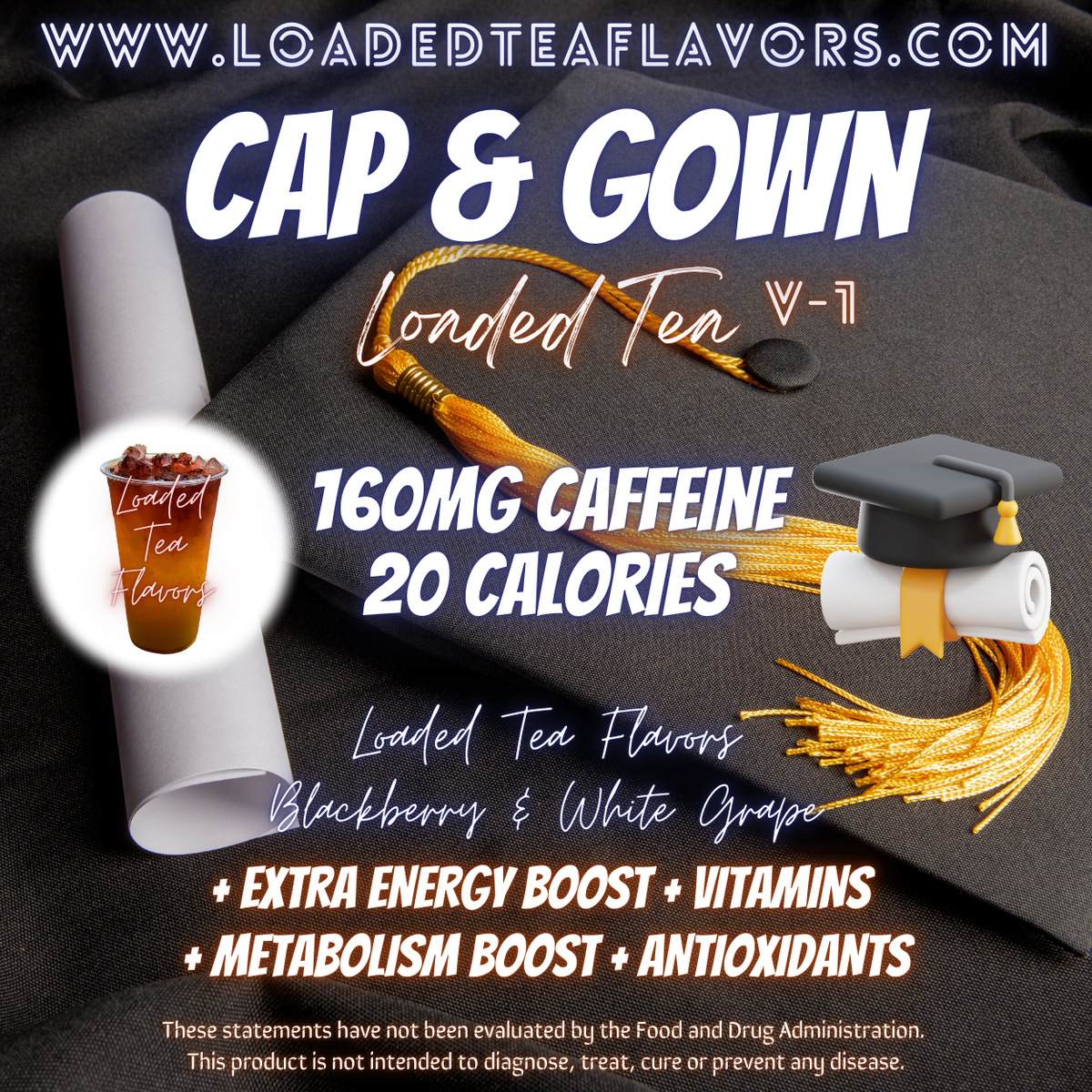 Total Tea Caps Cap & Gown ️🧑🎓 DIY Loaded Tea Recipe – Loaded Tea Flavors