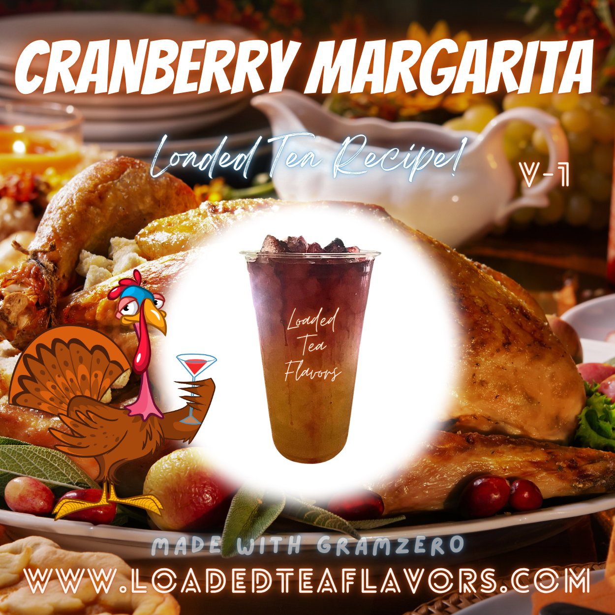 Cranberry Margarita ️🦃🍹 DIY Loaded Tea Recipe