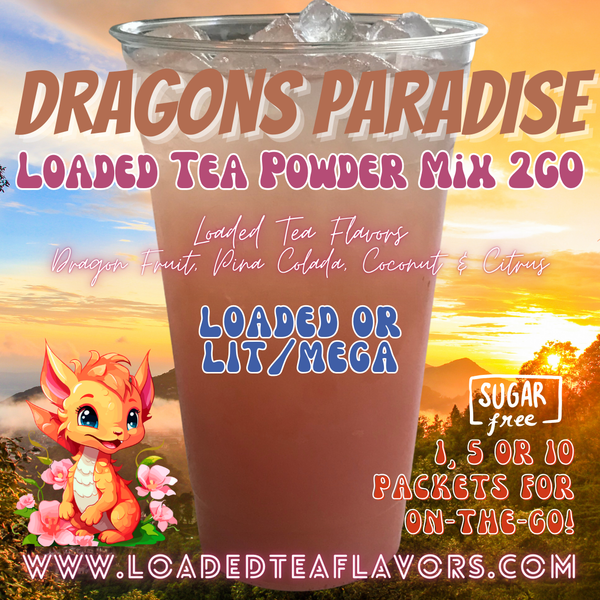 Dragons Paradise Tea Energy Drink 🥤 Loaded Tea Mix 2GO Packets