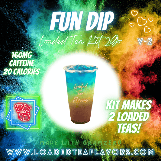 Fun Dip Flavored 🍬 Loaded Tea Kit 2GO ~ Makes 2-32oz Teas