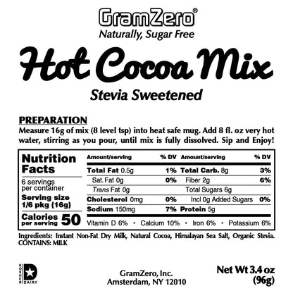 HOT COCOA ☕ No Sugar Added | Instant Stevia Hot Chocolate Mix