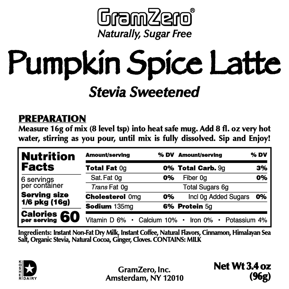 PUMPKIN SPICE LATTE ☕ No Sugar Added | Instant Stevia Hot Beverage Mix