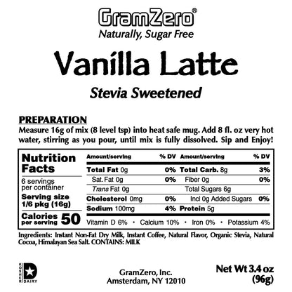 HOT VANILLA LATTE ☕ No Sugar Added | Instant Stevia Hot Beverage Mix