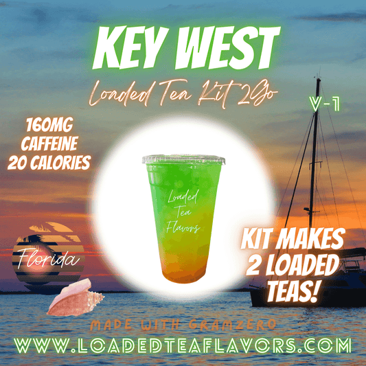 Key West Flavored 🌴 Loaded Tea Kit 2GO ~ Makes 2-32oz Teas