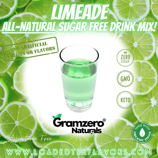 LIMEADE All-Natural Sugar Free Beverage Mix 💚 Aspartame Free Drink Mixes With Natural Flavors and Colors to Flavor Loaded Teas 🥤