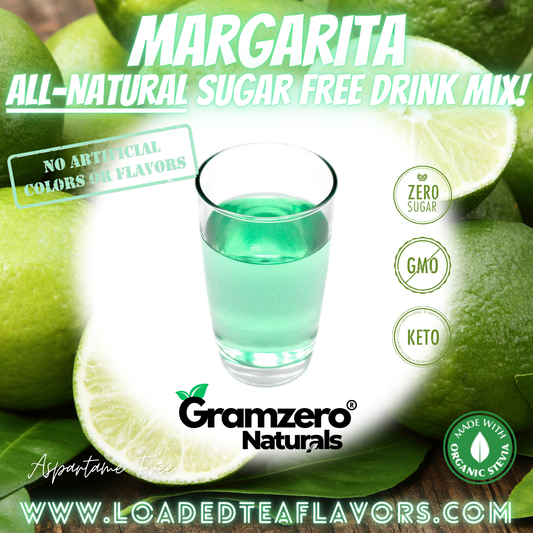 MARGARITA All-Natural Sugar Free Beverage Mix 💚🍹 Aspartame Free Drink Mixes With Natural Flavors and Colors to Flavor Loaded Teas 🥤