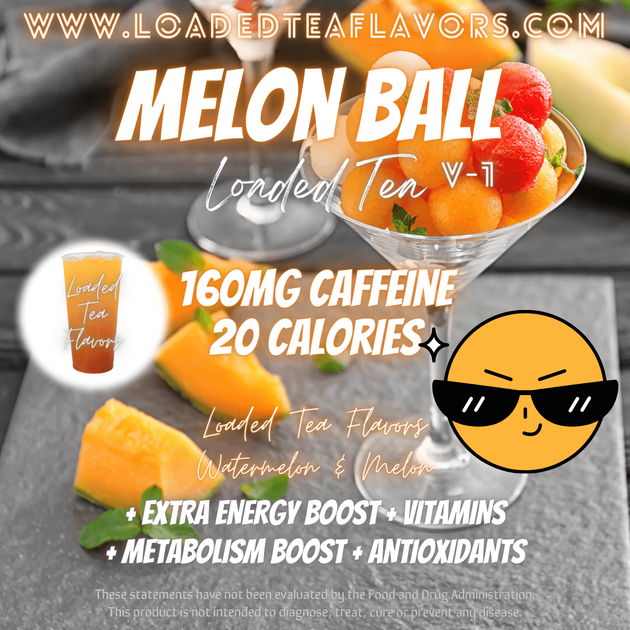 Melon Ball Flavored 🟠🍉 Loaded Tea Recipe