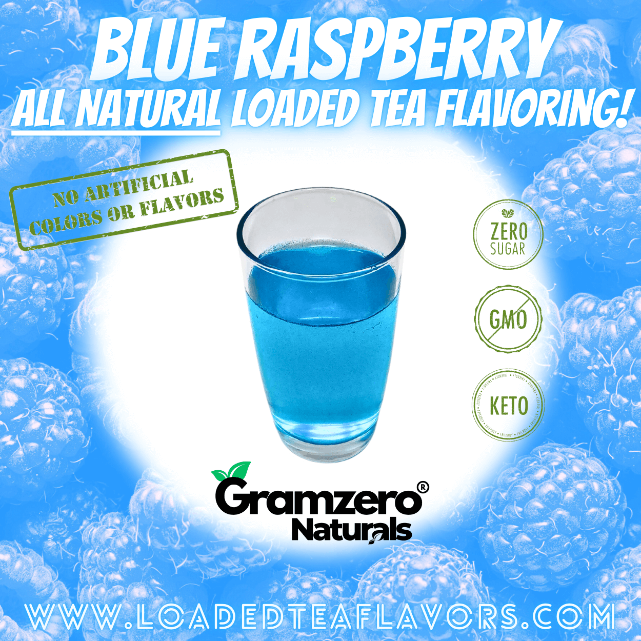 BLUE RASPBERRY All-Natural Sugar Free Beverage Mix 🌿 Aspartame Free Dr ...