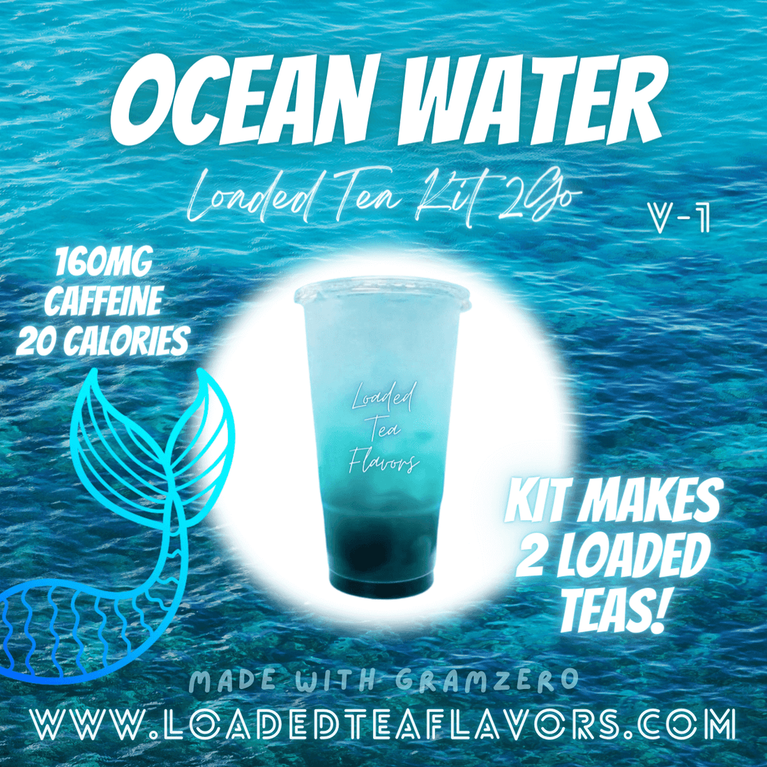 Ocean Water 🐳 Loaded Tea Kit 2GO ~ Makes 2-32oz Teas – Loaded Tea Flavors