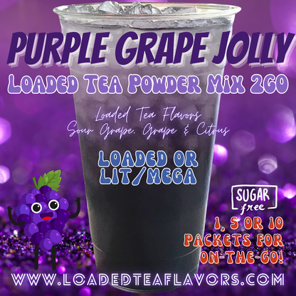 Purple Grape Jolly Rancher Loaded Tea Powder Mix for Vitamin Tea Energy Drink Make Loaded Teas at Home Lit Mega