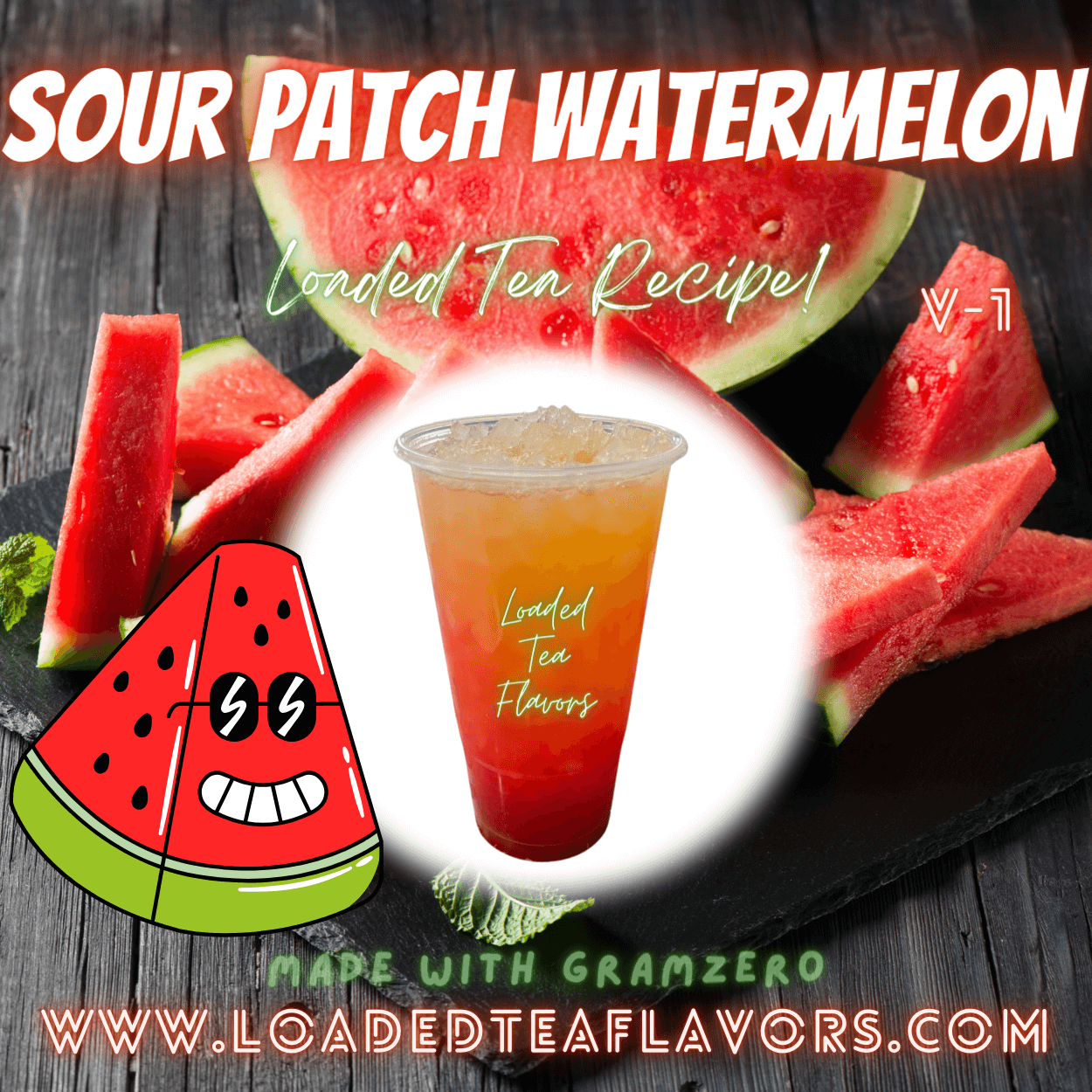 Sour Patch Watermelon Flavored 🍉 Loaded Tea Recipe