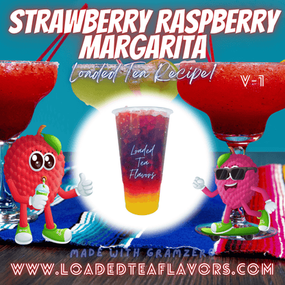 Strawberry Raspberry Margarita Flavored 🍓🍹 Loaded Tea Recipe