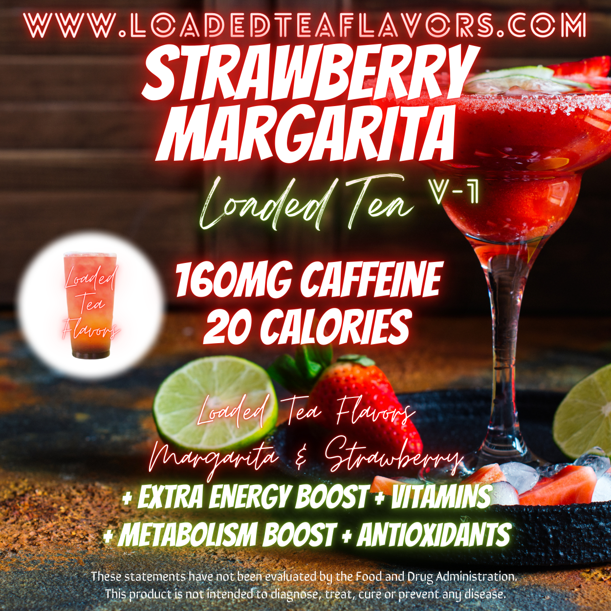 Strawberry Margarita  Herbalife Loaded Tea Recipe to Make DIY Loaded Teas at Home Vitamin Lit Mega Tea Energy Drink