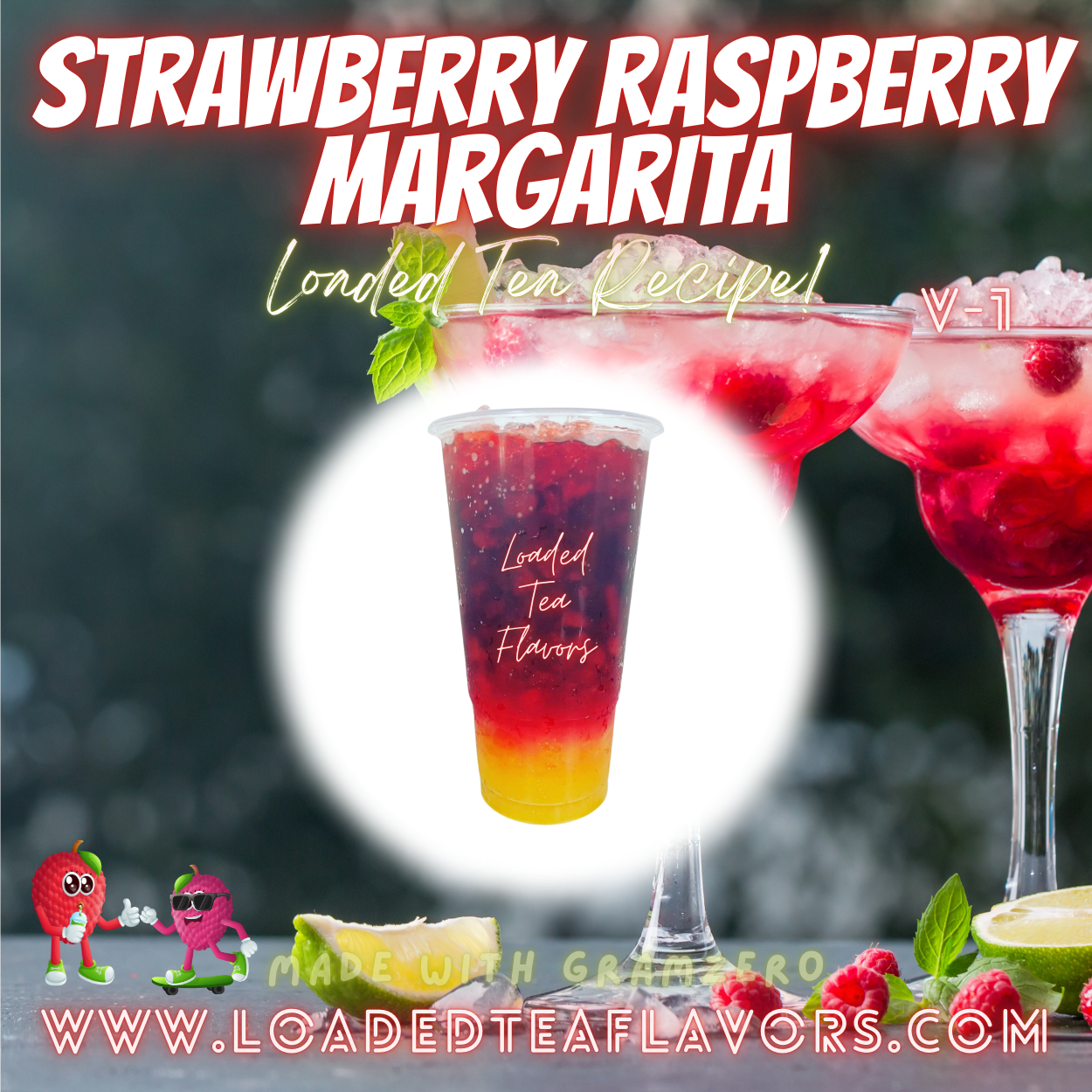 Strawberry Raspberry Margarita ππΉ DIY Loaded Tea Recipe β Loaded Tea ...